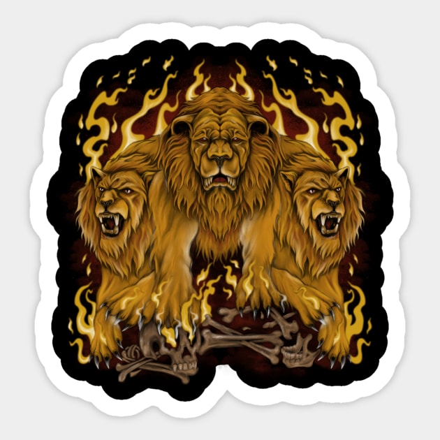 Fire Lion Sticker by Haryo awonggo